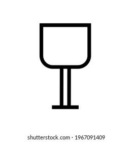 vector wine glass icon. Eps. 10.