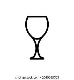 vector wine glass icon. Eps. 10.