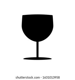 Vector Wine Glass icon on white background