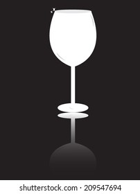 Vector wine glass isolated