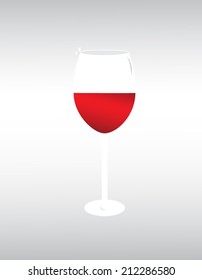 Vector wine glass isolated