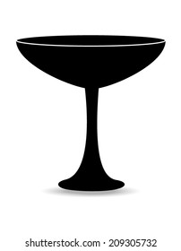 Vector wine glass isolated on white background