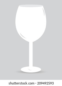Vector wine glass isolated on white background