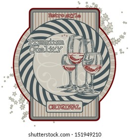 Vector wine label