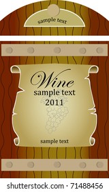 vector wine label