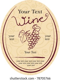 vector wine label