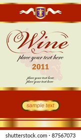 vector wine label