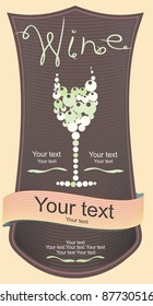 vector wine label