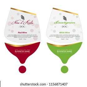 Vector Wine Label And Bottle Of Wine Mockup With This Label