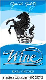 vector wine label (design)