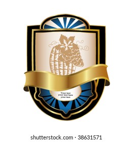 Vector wine label - more labels in my portfolio