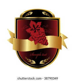 Vector wine label - more labels in my portfolio