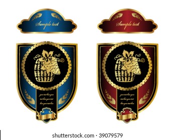 Vector wine label - more labels in my portfolio