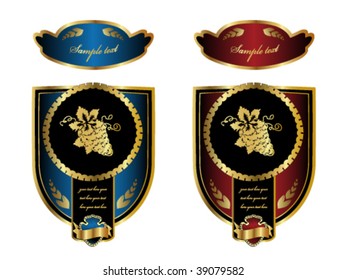 Vector wine label - more labels in my portfolio
