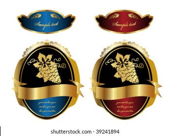 Vector wine label - more labels in my portfolio