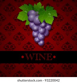 Vector wine label pattern