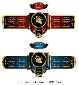 Vector wine labels - more labels in my portfolio