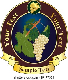 vector wine lbel