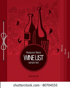 Vector. Wine list design