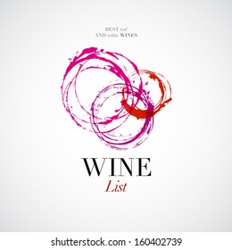 Vector Wine List With Stain Icon