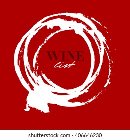 Vector wine list with stain icon