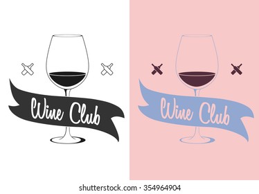 Vector wine logo, label or badge concept
