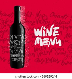 Vector Wine Menu Design