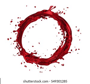 Vector Wine Splash Circle