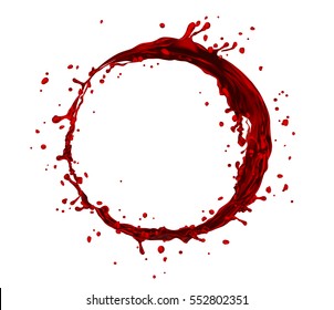 Vector Wine Splash Circle