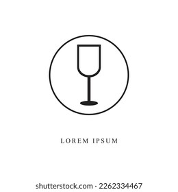 Vector wineglass  beverage vector illustration 