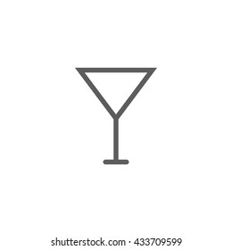 Vector Wineglass Icon on white background