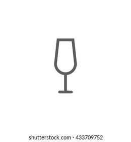 Vector Wineglass Icon on white background