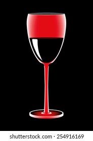 vector wineglass isolated illustration