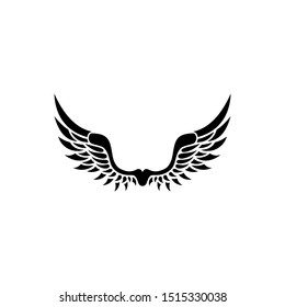 Vector of wing design on white background. Shield Wing Logo blackk and gold. Wing Logo Luxury Wings Vector. Wings Logo Vector. Wing Logo Company.