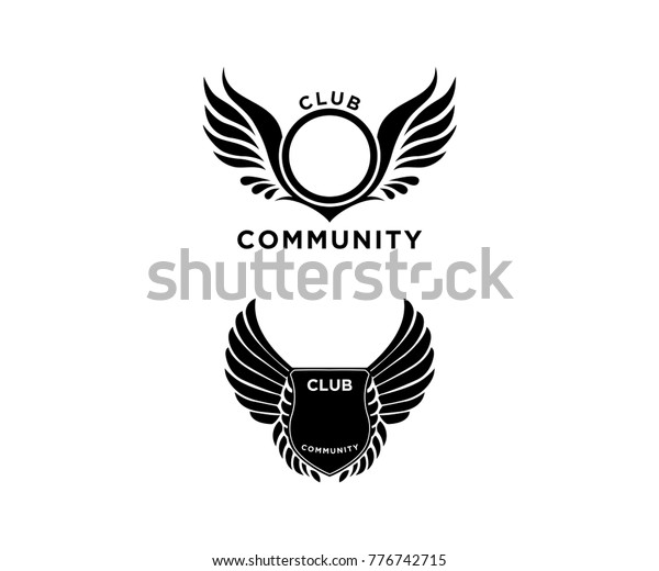 vector wing emblem.
Black wing community