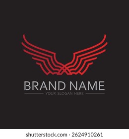 Diseño de emblema de ala de Vector para aviación

