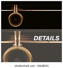 Vector wing with turbine. More vector airplanes see in my portfolio.