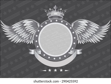 Vector winged emblem