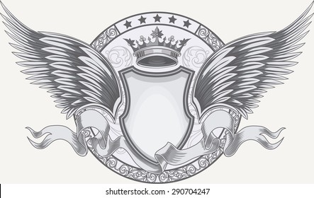 Vector winged emblem