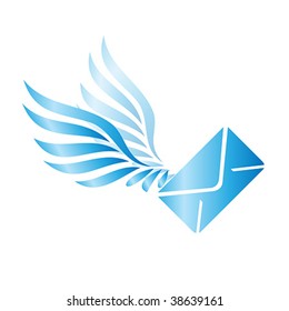 Vector Winged Mail Envelope