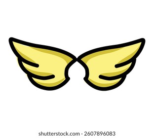 vector wings icon symbol simple design isolated on white