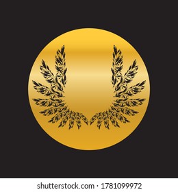 Vector wings logo set. Winged logo company and icon wing flying, eagle wing brand and logotype wing bird illustration