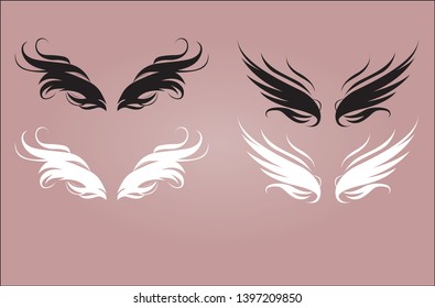 Vector Wings with Pink background.