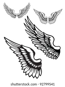 Vector wings set