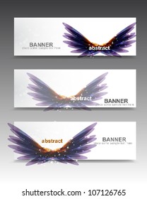 Vector wings web banners