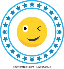  Vector wink Emoji Icon
