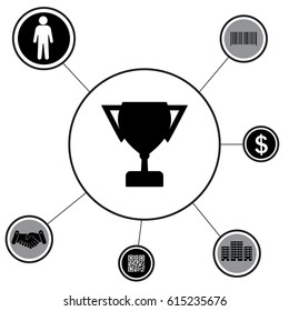 Vector winner cup Icon