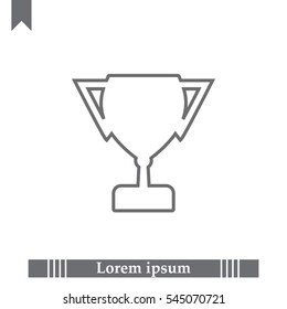 Vector winner cup line Icon