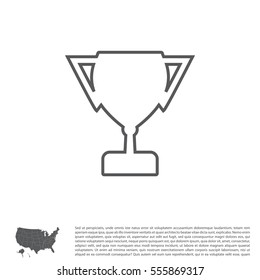 Vector winner cup line Icon