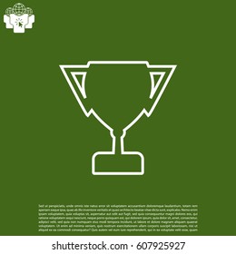 Vector winner cup line Icon